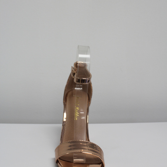 Womens Rose Gold Single Sole High Heels - Picture 6 of 8